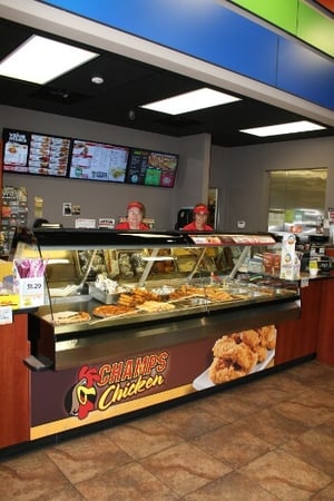 Champs Chicken foodservice program in a c-store